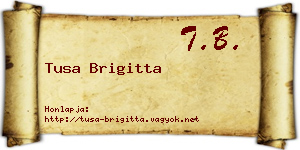 Tusa Brigitta névjegykártya